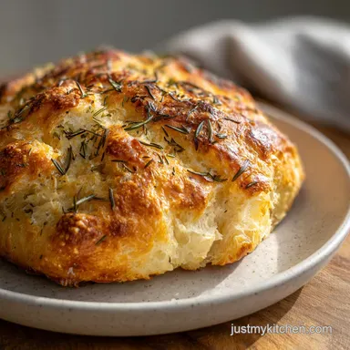 Fluffy No Knead Gluten Free Italian Bread for 10 Servings