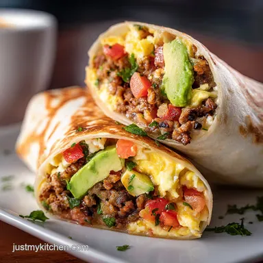 Healthy Breakfast Burritos Freezer Friendly Meal Prep Recipe Card