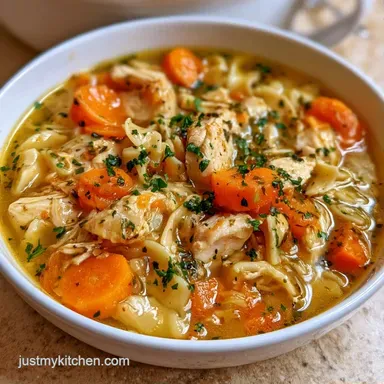 Healthy Chicken Noodle Soup (8 Servings) Recipe Card