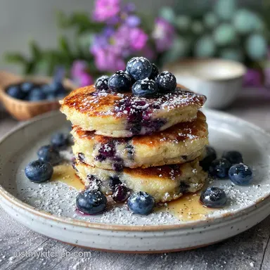 High Protein Blueberry Pancakes in 15 Minutes