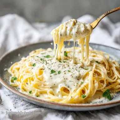 Homemade Alfredo Sauce Recipe for 4 Servings Recipe Card