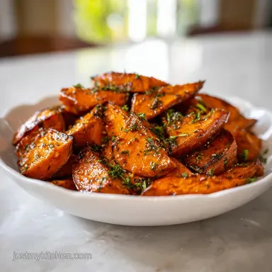 Honey Roasted Sweet Potatoes for 5 Servings Recipe Card
