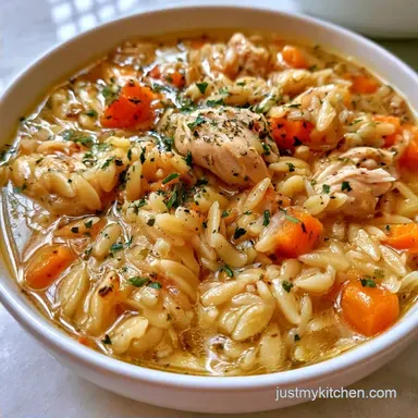 Lemon Chicken Orzo Soup for 6 Servings