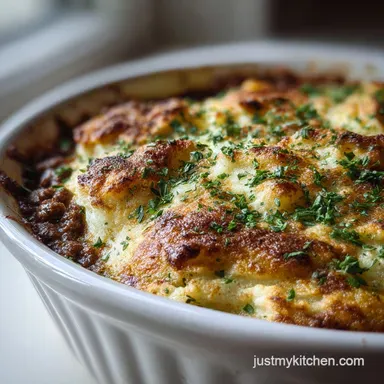 Low-Carb Shepherds Pie with Cauliflower Mash and Savory Herbs: Make-Ahead Meal
