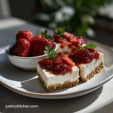 No Bake Strawberry Cheesecake Bars: Make-Ahead Desserts