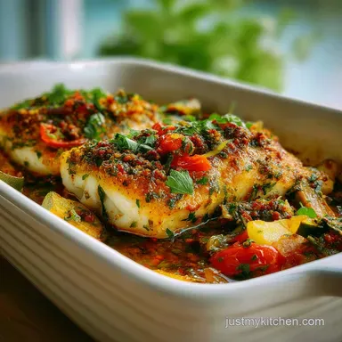 One Pan Mediterranean Baked Fish in 30 Minutes