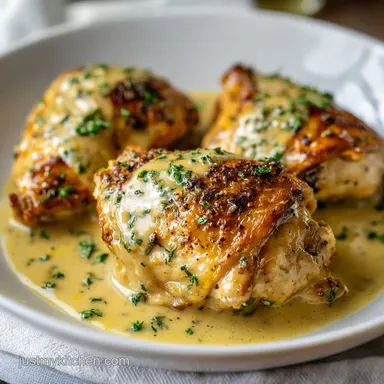 Mustard Chicken Recipe in 30 Minutes for 4 Servings Recipe Card