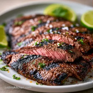 Oven Baked Skirt Steak for 4 Servings Recipe Card