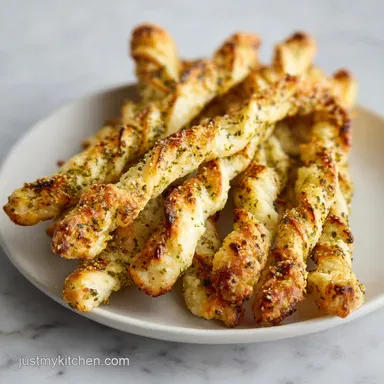 Pesto Parmesan Cheese Straws in 25 Minutes