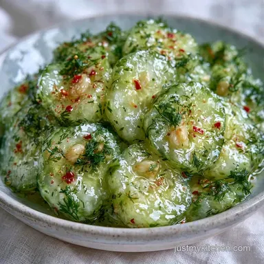 Pickled Persian Cucumbers with Garlic Recipe Card