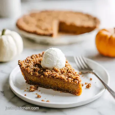 Pumpkin Pie Crisp: Silky Custard with Pecan Streusel Topping