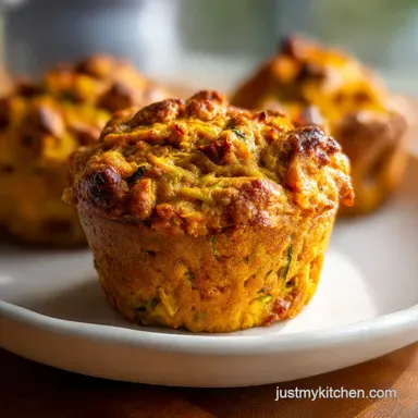 Pumpkin Zucchini Muffins with Spiced Velvety Crumb in 37 Minutes