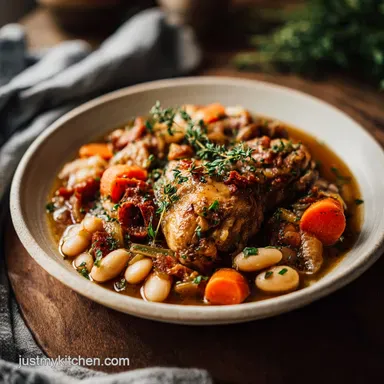 Chicken Cassoulet with White Beans for 6 Servings Recipe Card