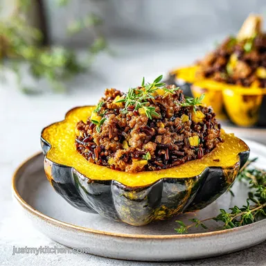Sausage Stuffed Squash for 4 Servings