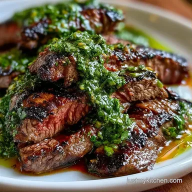 Skirt Steak Chimichurri for 4 Servings Recipe Card