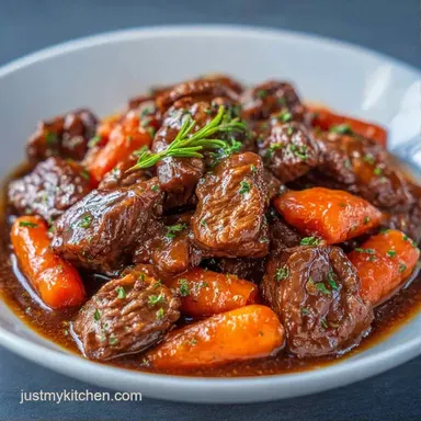 Slow Cooker Beef Casserole for 6 Recipe Card