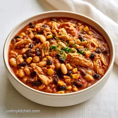 Slow Cooker Chicken Chili with Thighs Recipe Card