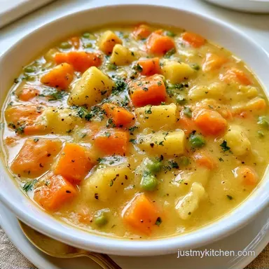 Slow Cooker Creamy Vegetable Soup for 6