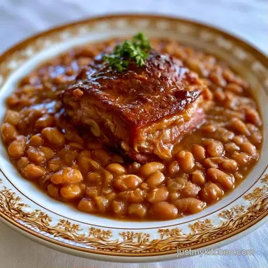 Slow Cooker Beans with Pinto Beans Recipe Card