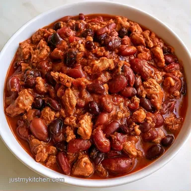 Turkey Chili with Beans for 6 Servings Recipe Card