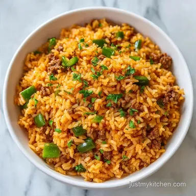 Spanish Rice with Beef for 4 Servings