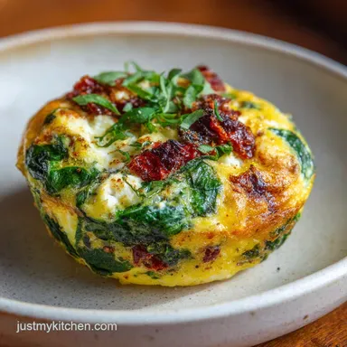 Savory Spinach Feta Egg Muffins with Herbs