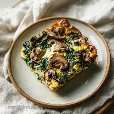 Spinach Mushroom Breakfast Casserole in 60 Minutes