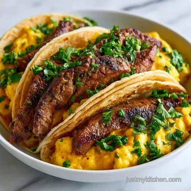 Steak and Egg Tacos in 20 Minutes