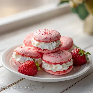Strawberry Kiss Cookies Recipe for 24 Servings Recipe Card