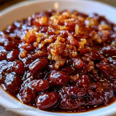 Sweet Baked Beans with Bacon Recipe Card