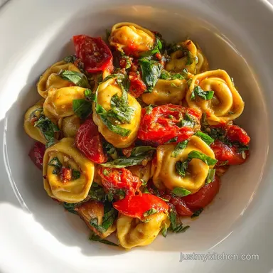 Tomato Basil Tortellini: One-Pot & Ready in 25 Minutes Recipe Card