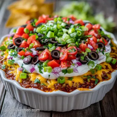 Ultimate 7 Layer Taco Dip: Make-Ahead Party-Ready