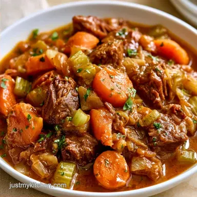 Vegetable Beef Soup in Crockpot for 6