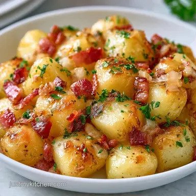 German Potato Salad with Bacon Recipe Card