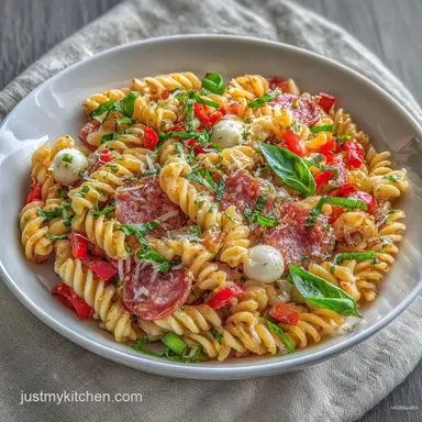 Zesty Italian Pasta Salad in 30 Minutes Recipe Card