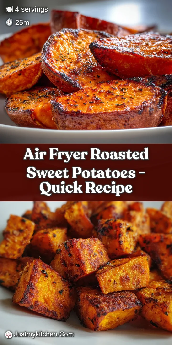 Close-up reveals the textured surface of roasted sweet potatoes, some skins slightly charred, with warm, inviting, earthy ...