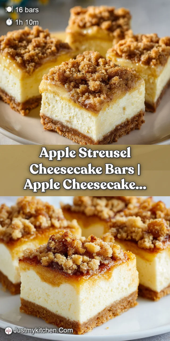 Macro shot of a buttery cinnamon crumble topping resting on a silky cream layer and tender, glazed apple chunks.