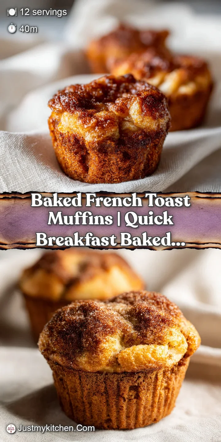 Close-up of a fluffy French toast muffin, its mahogany crust perfectly golden and inviting.