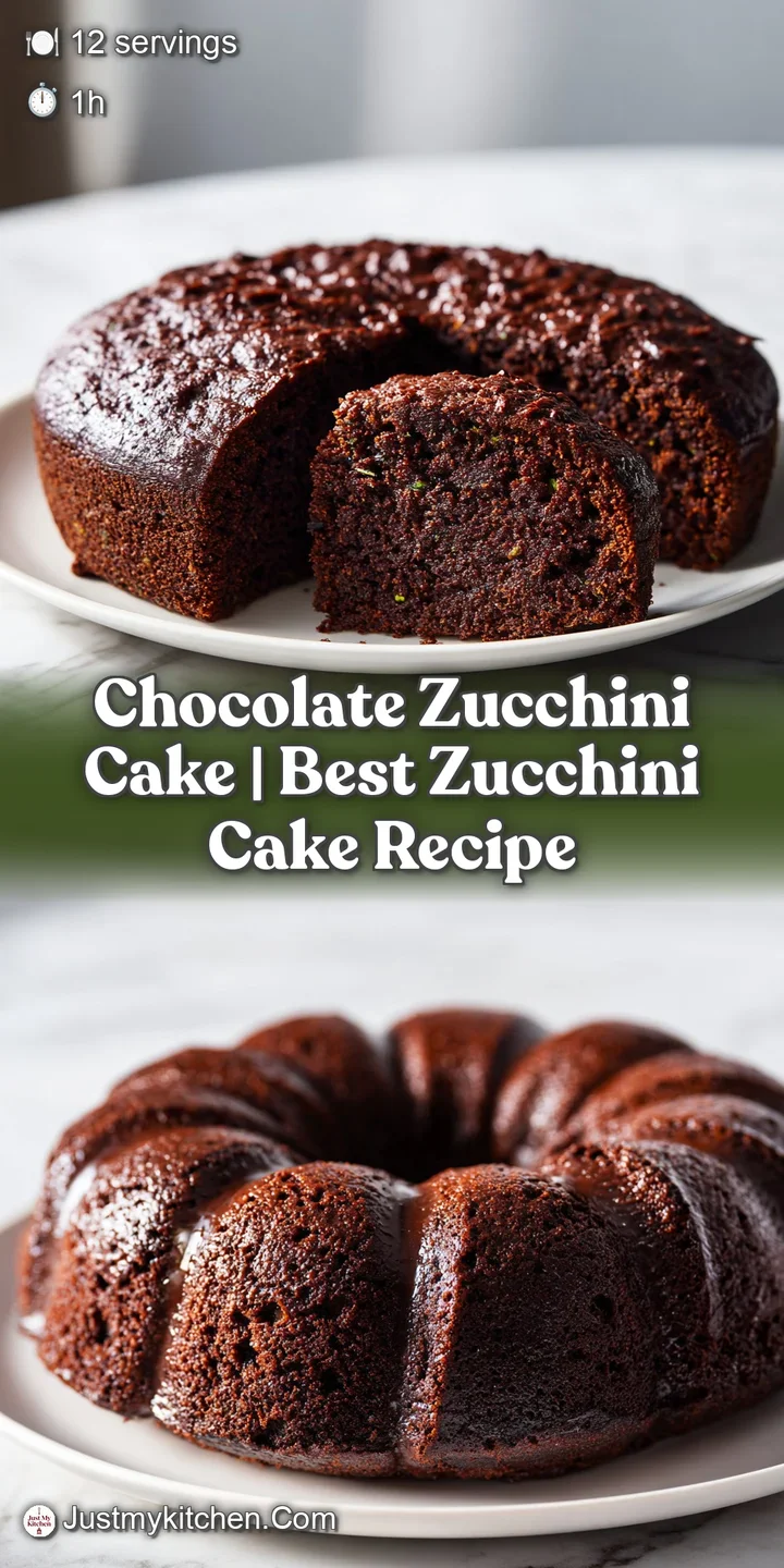 Close-up of moist, dark chocolate zucchini cake, with bits of zucchini visible. Steamy, soft texture, perfect for dessert.