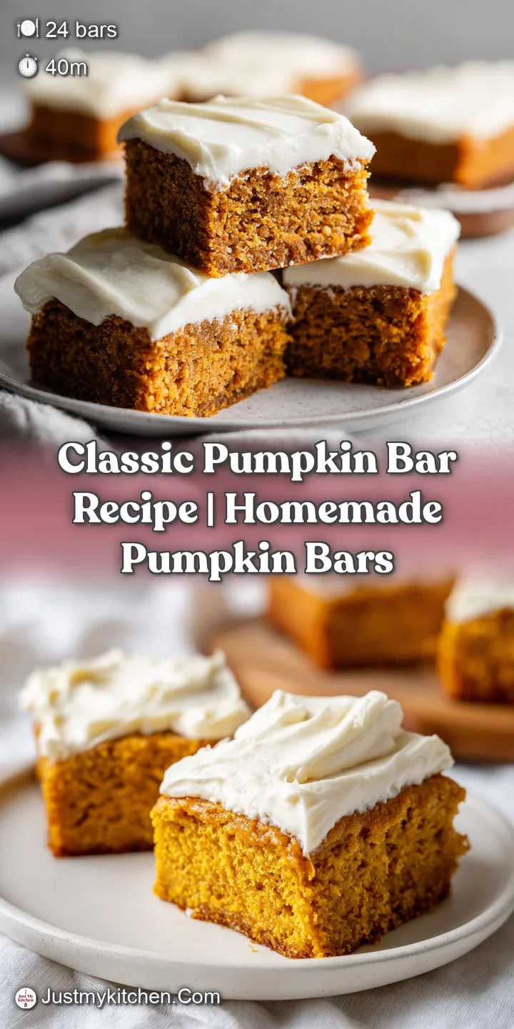 Close-up of a soft, moist pumpkin bar with rich cream cheese frosting, showing its tender texture and warm orange hue.
