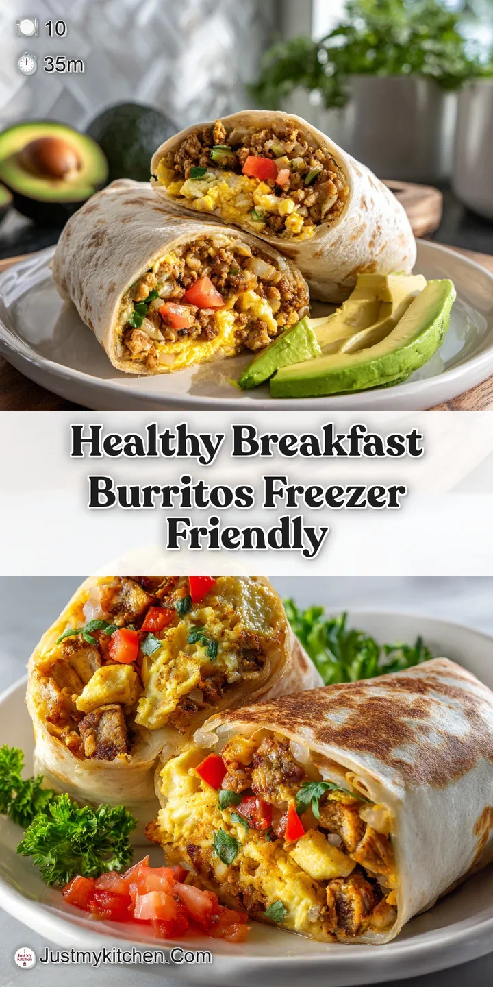 Close-up of a fresh breakfast burrito with a golden-brown tortilla, oozing melted cheese, and bits of savory fillings peek...