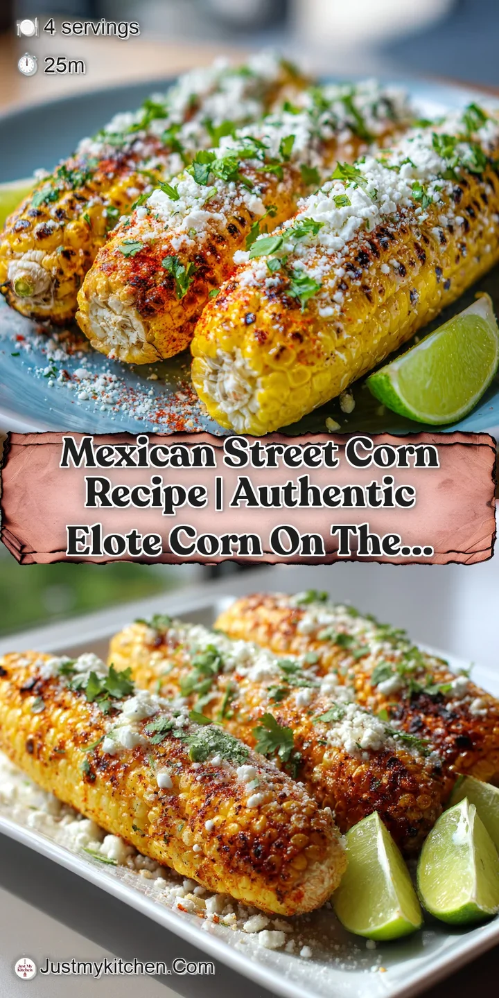 Close-up of creamy Mexican corn, kernels perfectly charred, topped with fluffy white cheese and red chili flakes.