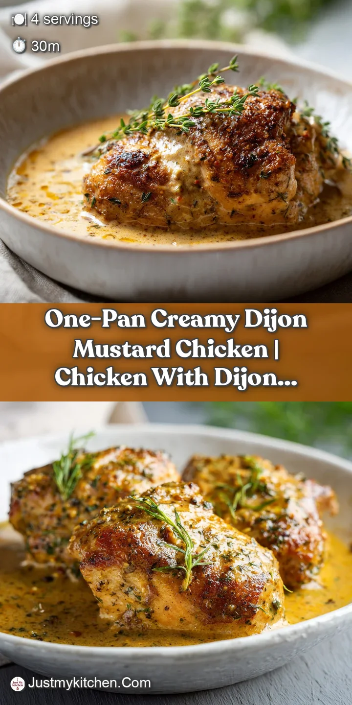 Close-up of juicy chicken bathed in a thick, speckled mustard sauce, highlighting the succulent texture and rich color.