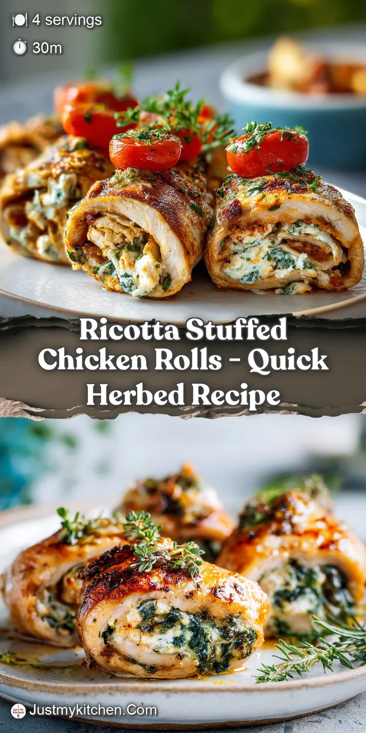 Close-up of a ricotta-stuffed chicken roll, revealing a creamy filling and a perfectly browned, textured exterior.