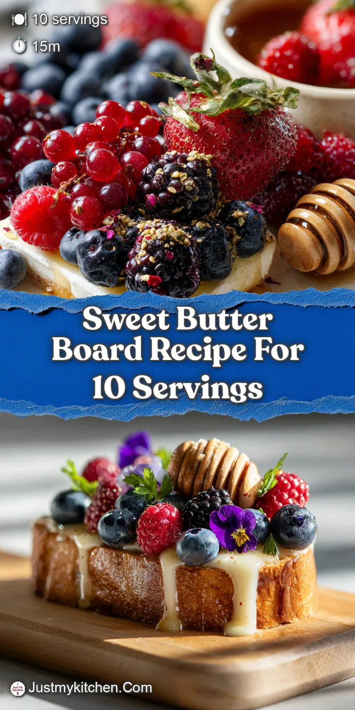 Luscious butter board with vibrant berries, crunchy nuts, and drizzled honey beckoning with warmth and inviting taste.
