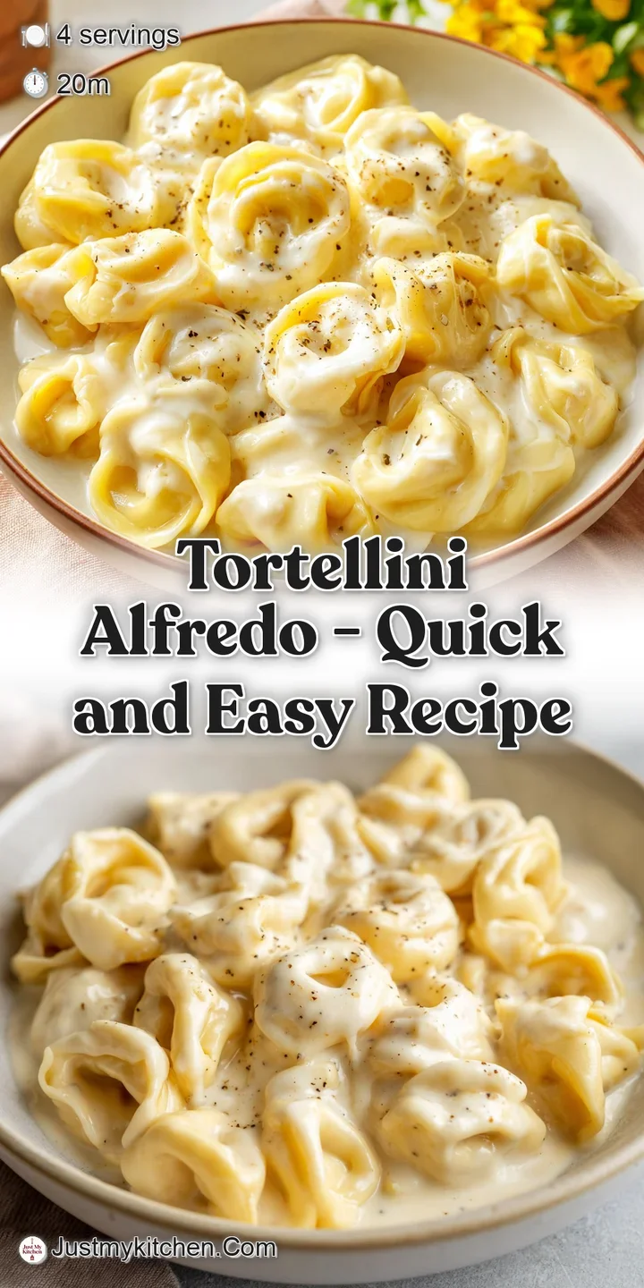 Macro shot of tender pasta rings coated in a thick, creamy white sauce with melted parmesan and fresh green herbs.
