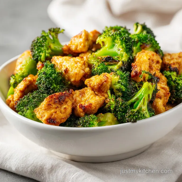 Air Fryer Chicken Bites and Broccoli: Golden and Crispy