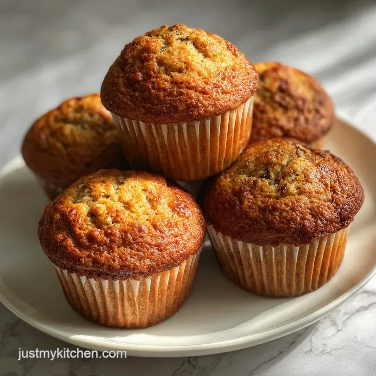 Banana Muffins Easy Recipe with Yogurt
