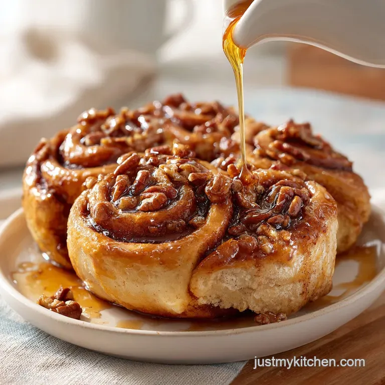 One golden pastry square on a ceramic plate, topped with a thick, velvety white glaze and cinnamon dusting.