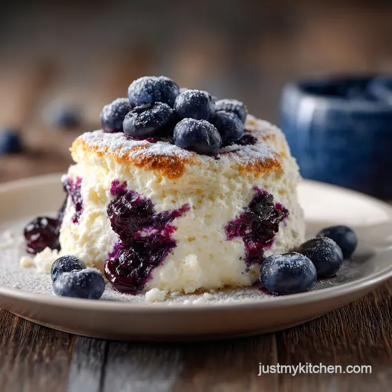Cottage Cheese Blueberry Cloud Bread: Fluffy Texture